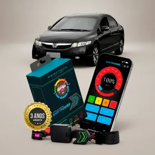 Modulo Acelerador Pedal Shiftpower Faaftech Nova Versao App p/ Civic 2006 a 2011