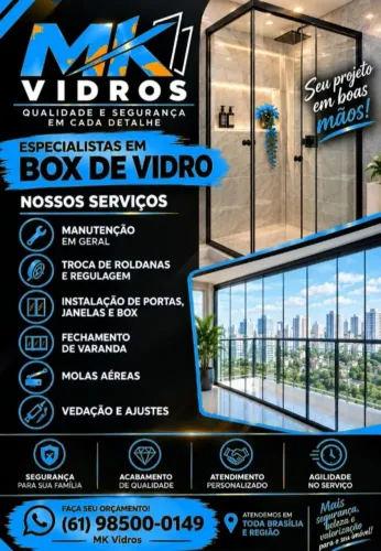MK VIDROS - ESPECIALISTAS EM BOX DE VIDRO!