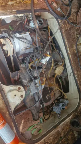 Motor completo vw 1600 variant tl funcionando sem cadastro bloco virgem 