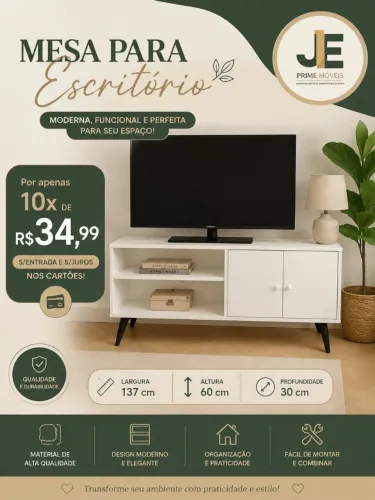 Rack até 50 polegadas em mdf