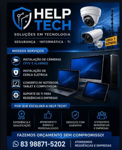 Instalação de cerca, alarme e câmera.