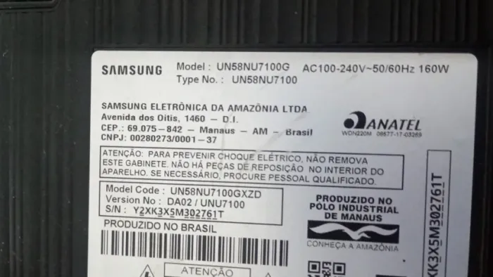 tv smart sumsung de 58 polegadas
