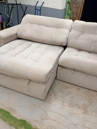 Sofá retrátil e reclinável bem novo entrego 
