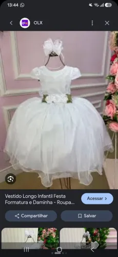 Vestido branco infantil formatura 6 anos