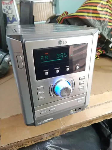 Mini System LG Hi-Fi LX-U55 Tape FM CD USB AUX fita LEIA