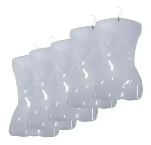 20 unidades Cabide Collant Busto Manequim PVC feminino