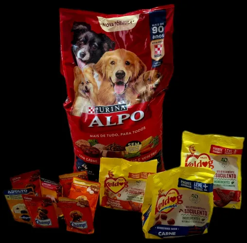 Kit de comida para cães.