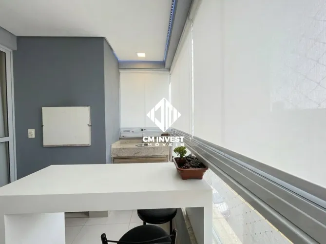 Excelente apartamento mobiliado com 2 quartos,sendo 1 suíte sacada com churrasqueira à ven