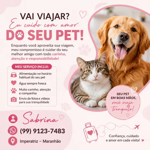 CUIDO DE PETS E PLANTAS