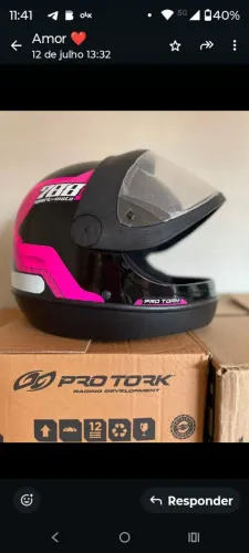 Capacete Pro Tork 788 rosa tamanho 60