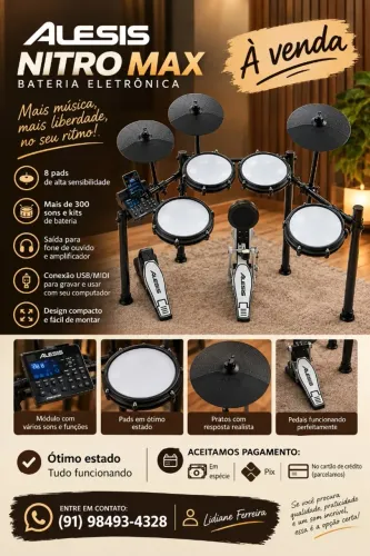 Bateria Eletrônica Alesis Nitro Max