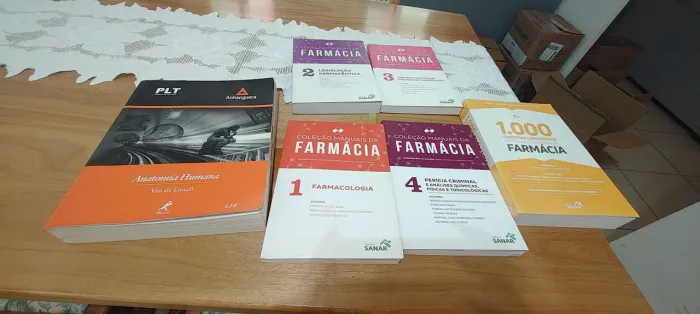 Kit livros farmácia/anatomia van de graaff