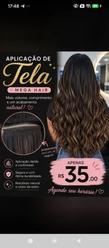 Colocação de megar hair