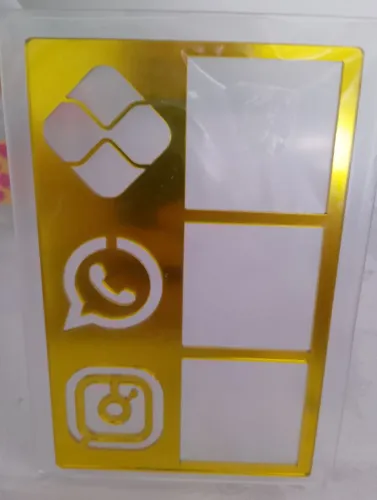 Display de Acrílico espelhado 3 em 1.