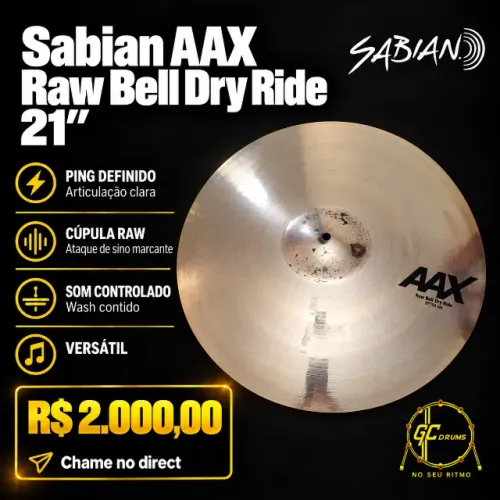SABIAN AAX RAW BELL DRY RIDE 21´