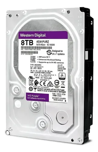 Hd Wd Purple Cftv 8tb Para Dvr Nvr Gravacao Seguranca Camera