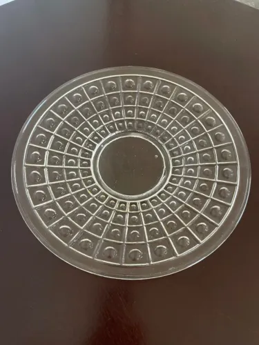 Prato de Bolo Vidro Transparente - 29 cm Vintage, Elegante para servir e Decorar