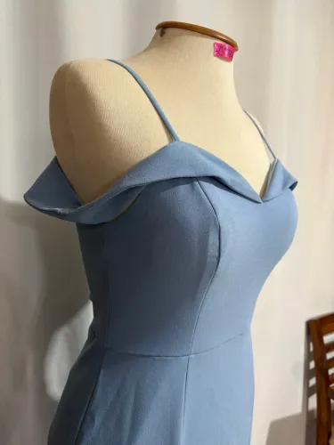 Vestido longo - azul serenity - tamanho P - nunca usado