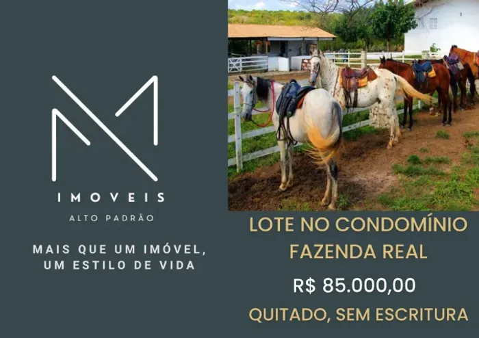 LOTE NO CONDOMINIO FAZENDA REAL RESIDENCE