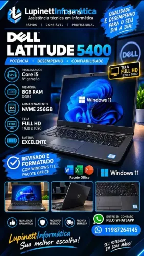 Notebook Dell latitude 5400 i5 8 GB NVME