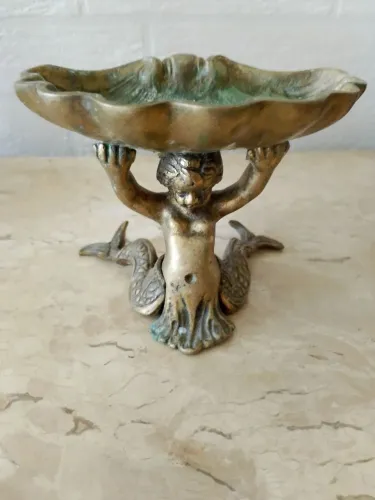 Saboneteira Bronze Antiga