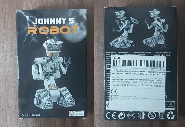 robô johnny 5 e batmóvel 1989 - blocos de montar