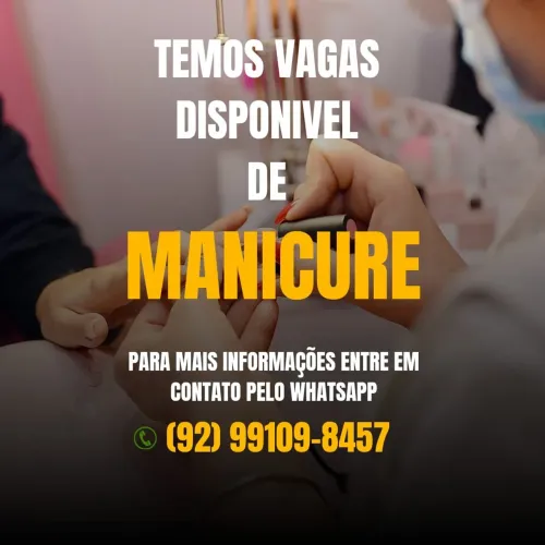 Vaga para manicure cabeleireira depiladora 