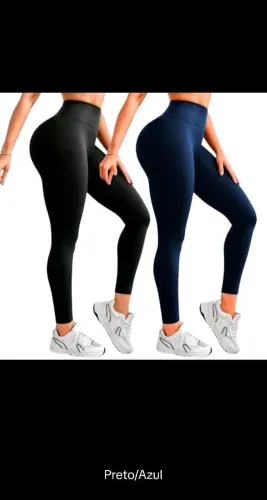 Kit 2 Calças Legging Femininas Suplex Liso