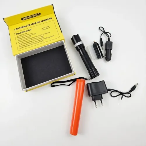 Lanterna Recarregável Bomvink - Kit Completo