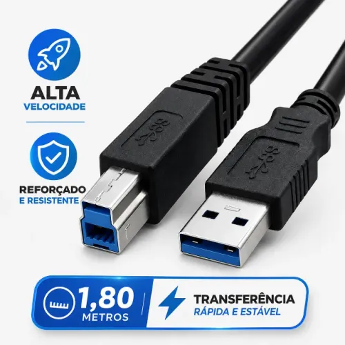 kit 37 Cabo Usb 3.0 Dell Monitor Impressora Alta Velocidade
