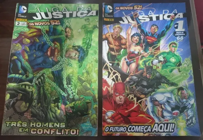 HQ Liga da Justiça (DC Comics) - Os novos 52! Nº 1 e Nº 2 (Panini Comics 2012)