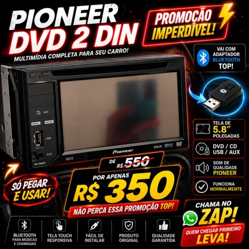 RADIO PIONEER DVD 2DIN