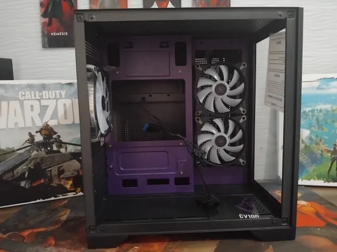Gabinete gamer aquário 