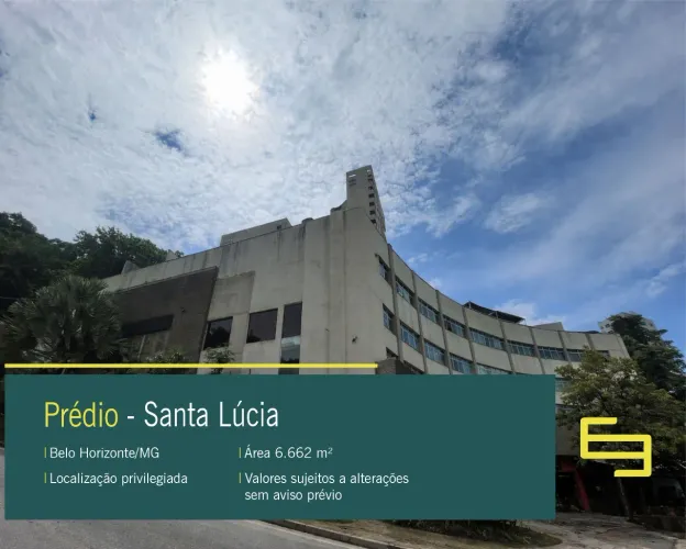 Prédio para alugar em Belo Horizonte/ MG no bairro Santa Lúcia.