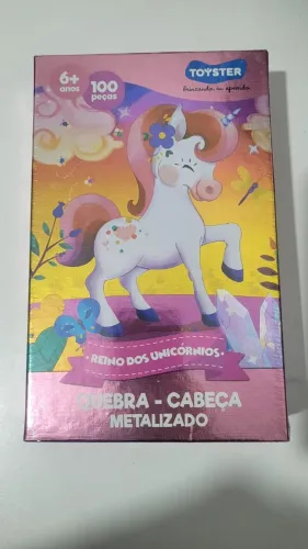 Quebra-cabeça metalizado Reino dos Unicórnios 100 peças