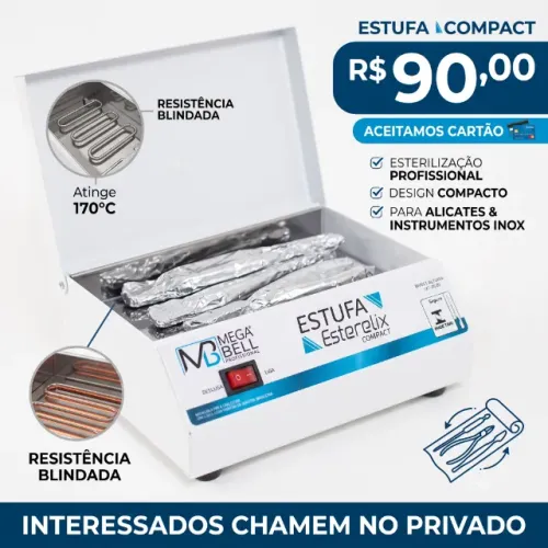 Estufa de Esterilização Esterelix Compact Mega Bell 170°C - Oportunidade!