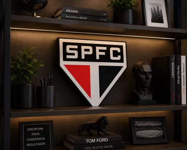 Placa escudo decorativa do São Paulo