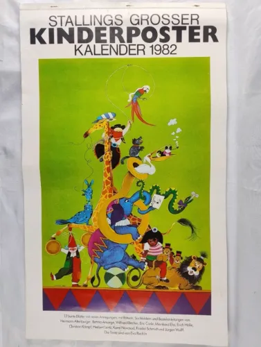CALENDÁRIO 1982 - STALLINGS GROSSER KINDERPOSTER - IMPORTADO ALEMANHA