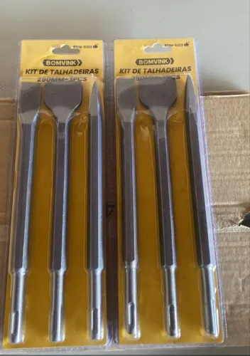 KIT PONTEIRA PRA MARTELETE SDS PLUS 3 PEÇAS VALOR R$85