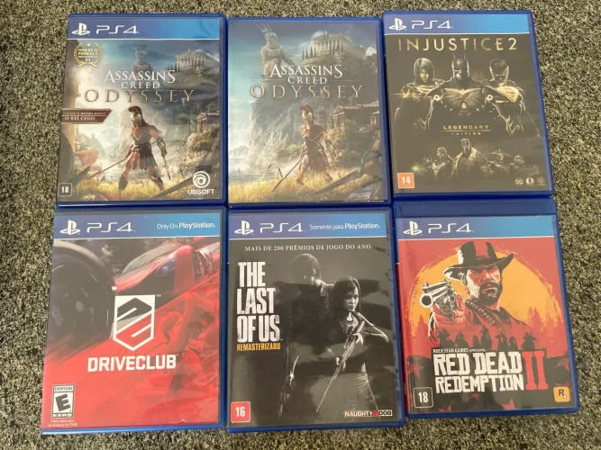 Kit 6 jogos originais e completos de PS4
