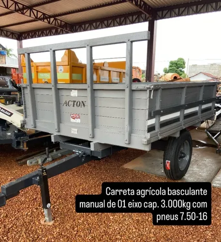 Carreta agrícola basculante capac. 3.000kg