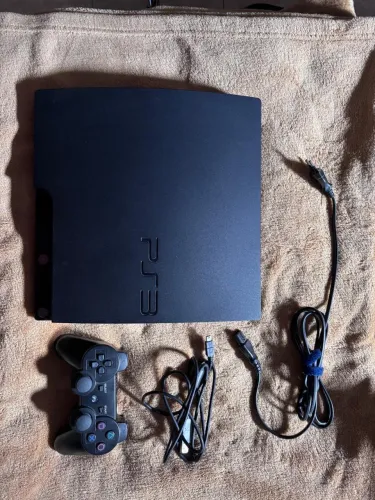 Console Sony Ps3 preto, com controle