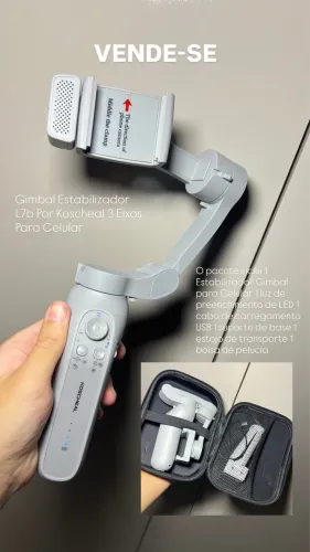Gimbal Estabilizador L7b Por Koscheal 3 Eixos Para Celular