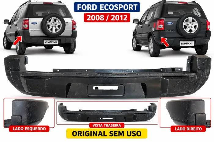 Parachoque Traseiro Ford EcoSport 2008 a 2012 Original Sem Uso