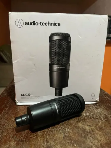 Microfone audio-technica AT2020 Pro Cardioide Condensador, Preto, Grande