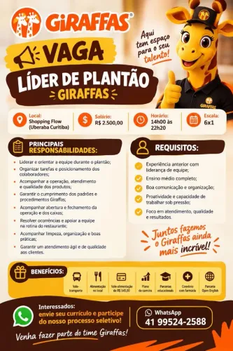 Vaga líder de plantão