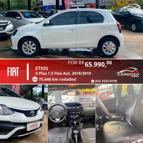 Toyota Etios X Plus 1.5 Flex 16V 5P Aut. 2019