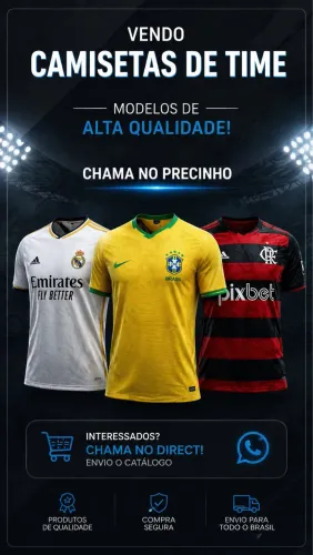 Camisas de time de todos os clubes.