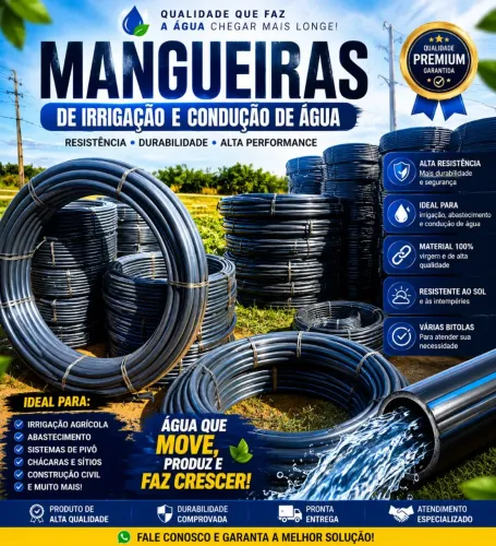 Mangueiras para irrigação e condução de água