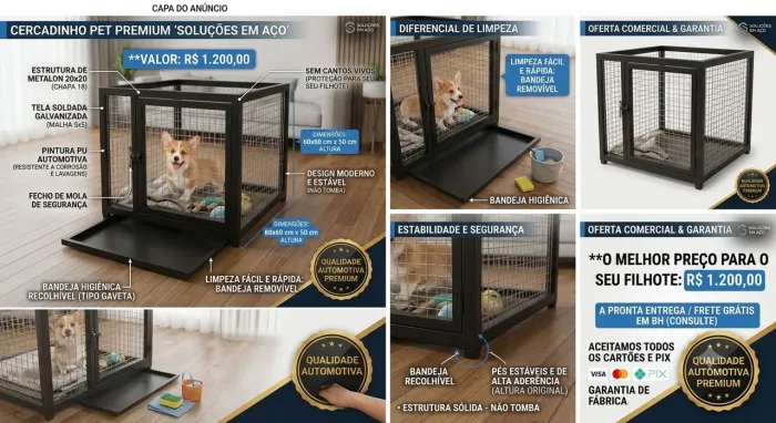 Cercadinho para pet fazemos somente por encomenda